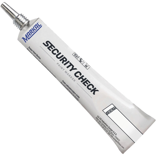Security Check Paint Marker, 1.7 oz., Tube, White Waymarc Industries Inc