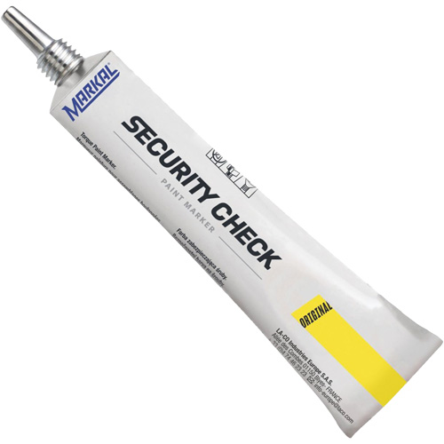 Security Check Paint Marker, 1.7 oz., Tube, Yellow Waymarc Industries Inc