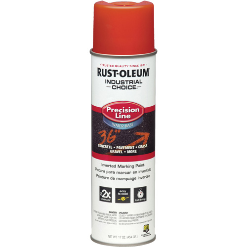 M1800 Water-Based Precision Line Marking Paint, 17 oz., Aerosol Can Waymarc Industries Inc