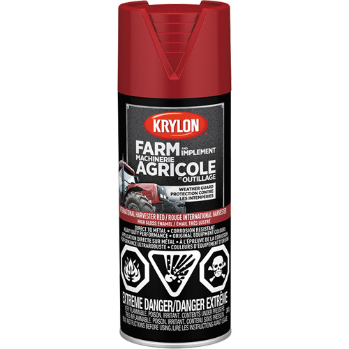 Peinture en a&eacute;rosol pour la ferme et l'&eacute;quipement, Rouge International Harvester, Tr&egrave;s brillant, 340 g, Canette a&eacute;rosol Waymarc Industries Inc