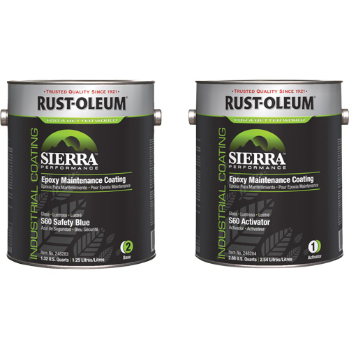 Sierra S60 Water-Based Epoxy Maintenance Coating Kit, Gallon, Blue Waymarc Industries Inc