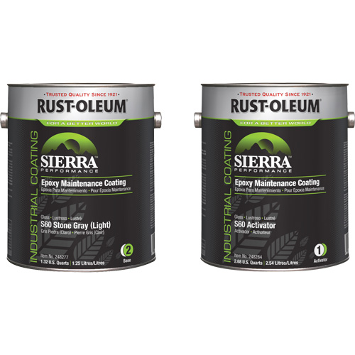 Trousse de rev&ecirc;tement dentretien &eacute;poxydique &agrave; base deau Sierra S60, Gallon, Gris Waymarc Industries Inc