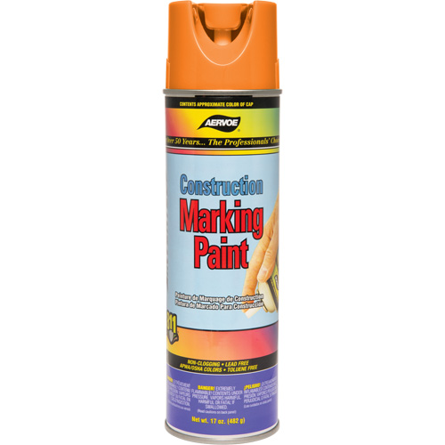 Construction Marking Paint, 17 oz., Aerosol Can Waymarc Industries Inc