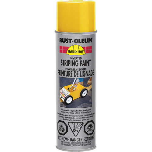 Inverted Striping Paint Spray, Yellow, Aerosol Can Waymarc Industries Inc