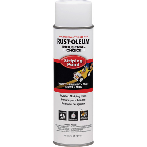 Industrial Choice&reg; S1600 System Inverted Striping Spray Paint, White, 18 oz., Aerosol Can Waymarc Industries Inc