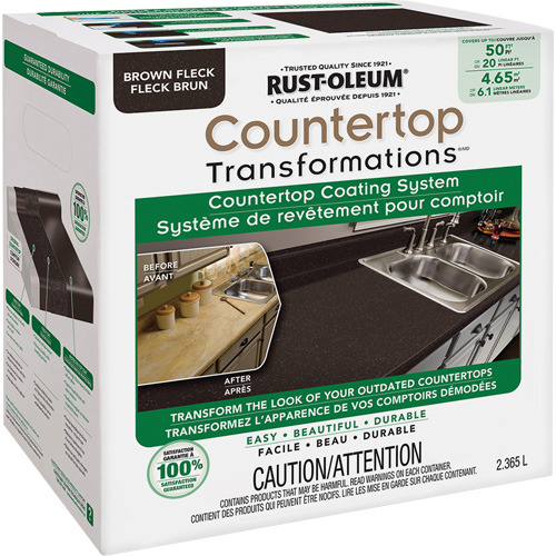 Countertop Transformations&reg; Fleck Countertop Coating System, 2.37 L, Kit, Brown Fleck Waymarc Industries Inc