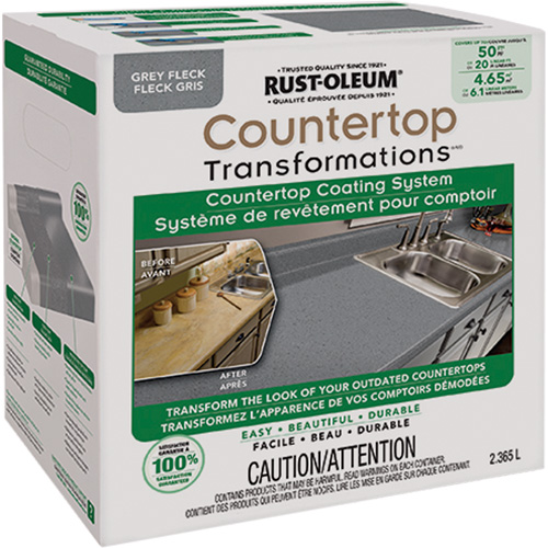 Countertop Transformations&reg; Fleck Countertop Coating System, 2.37 L, Kit, Grey Flock Waymarc Industries Inc
