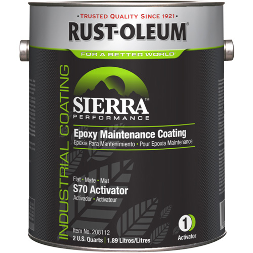 Activateur pour appr&ecirc;t acrylique &eacute;poxydique &agrave; base d'eau Sierra Performance S70/S71, Gallon, Blanc Waymarc Industries Inc