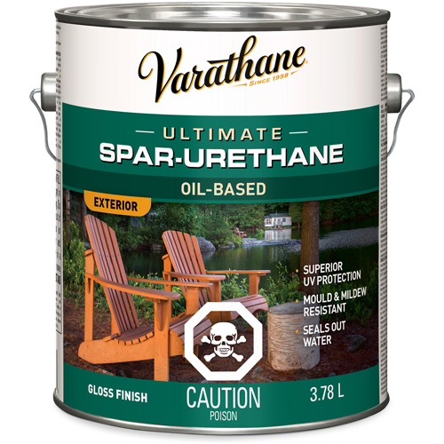 Varathane&reg; Diamond Outdoor Wood Finish, 3.78 L, Clear, Gloss Waymarc Industries Inc