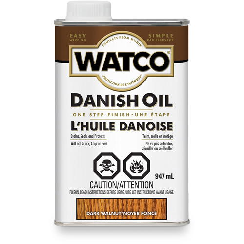 Watco&reg; Danish Oil, 947 ml, Dark Walnut, Transparent Waymarc Industries Inc
