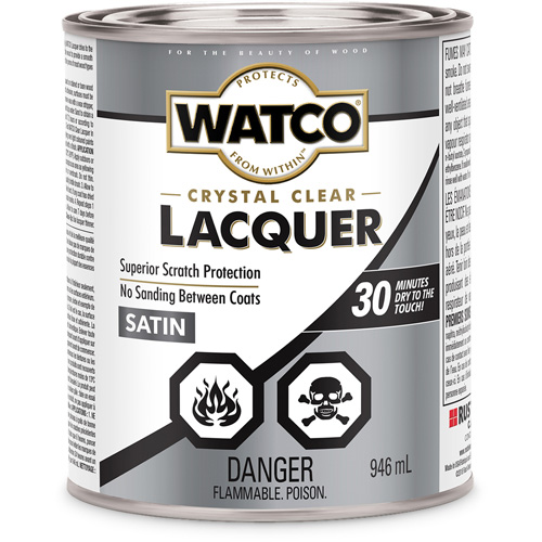 Watco&reg; Lacquer Wood Finish, 946 ml, Clear, Satin Waymarc Industries Inc