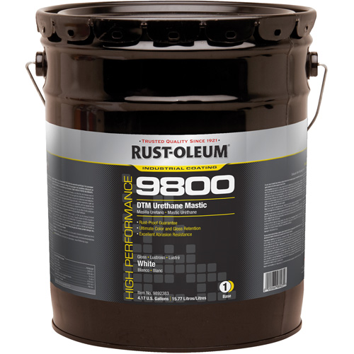 9800 System DTM Urethane Mastic, 5 gal., White, High-Gloss Waymarc Industries Inc