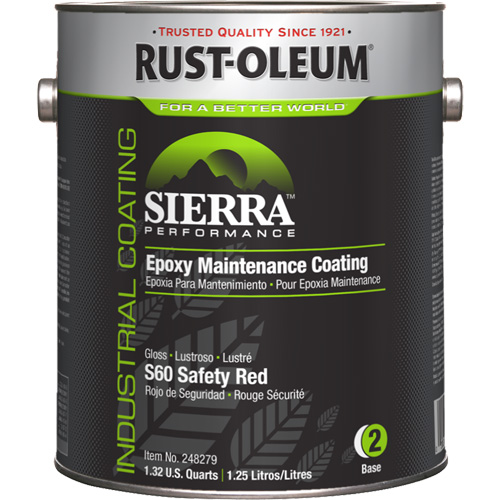 Composant de base du rev&ecirc;tement dentretien pour plancher Sierra Performance S60, 1 gal., &agrave; l'eau, Brillant, Rouge Waymarc Industries Inc