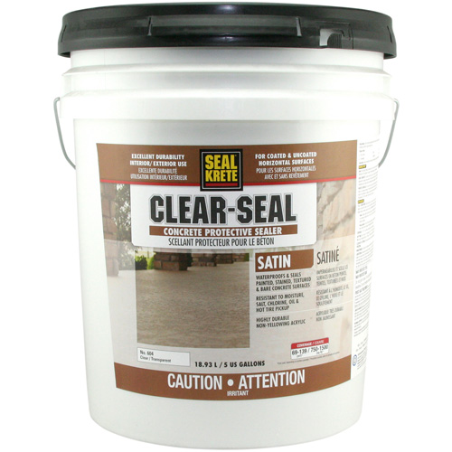 Seal-Krete&reg; Protective Sealer, 18.93 L, Water-Based, Satin, Clear Waymarc Industries Inc