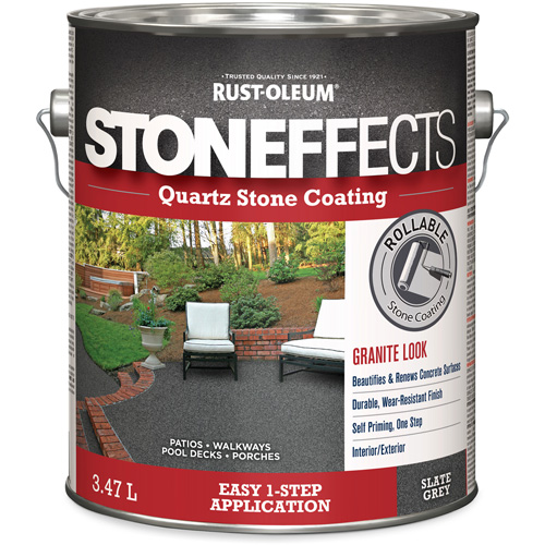 Stoneffects Quartz Stone Coating, 3.78 L, Water-Based, Textured, Grey Waymarc Industries Inc