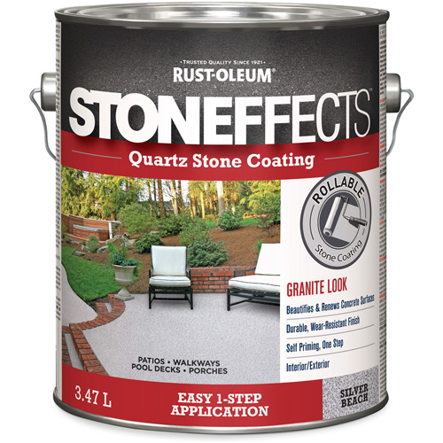Stoneffects Quartz Stone Coating, 3.78 L, Water-Based, Textured, Grey Waymarc Industries Inc