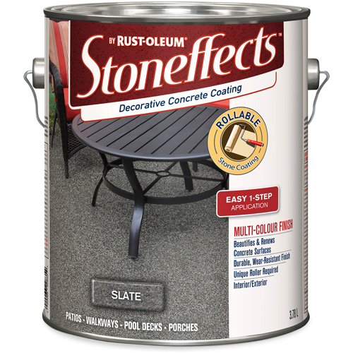 Stoneffects Decorative Concrete Coating, 3.4 L, Solvent-Based, Textured, Grey Waymarc Industries Inc