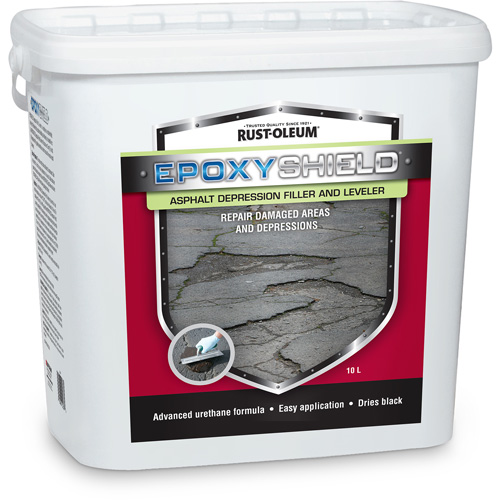 Mat&eacute;riau de remplissage de d&eacute;pression et de nivellement pour asphalte EpoxyShield, Seau, Noir Waymarc Industries Inc
