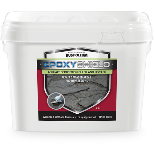 Mat&eacute;riau de remplissage de d&eacute;pression et de nivellement pour asphalte EpoxyShield, Seau, Noir Waymarc Industries Inc