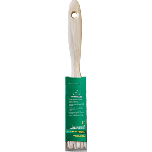 Pinceau pour murs et moulures One Coat, Soie blanche, Manche Bois, Largeur de 1" Waymarc Industries Inc