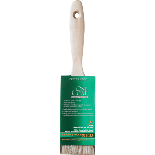 One Coat Trim & Wall Brush, White China, Wood Handle, 2" Width Waymarc Industries Inc