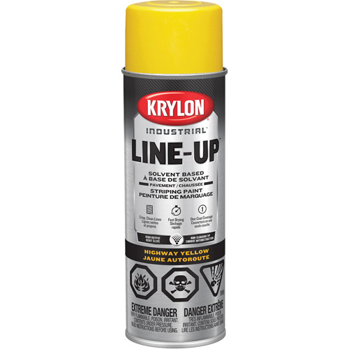 Professional Solvent-Based Marking Paint, Yellow, 18 oz., Aerosol Can Waymarc Industries Inc