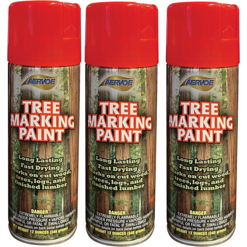 Aervoe 690 Fluorescent Tree Marking Paint, Fluorescent Red, 16 oz. Waymarc Industries Inc
