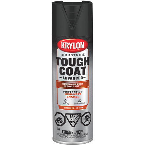 Industrial Tough Coat&reg; Advanced High Heat Paint, High-Heat Black, Flat Finish, 425 g, Aerosol Can Waymarc Industries Inc