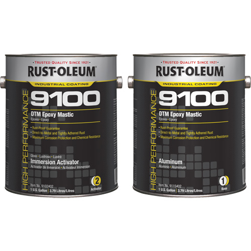 Ensemble de base et d'activateur pour mastic &eacute;poxy DTM du syst&egrave;me 9100, Aluminium, Gallon Waymarc Industries Inc