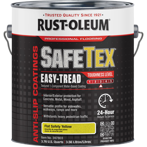 Rev&ecirc;tement d'acrylique SafeTex Easy-Tread, 1 gal., &agrave; l'eau, Plat/Textur&eacute;, Jaune Waymarc Industries Inc