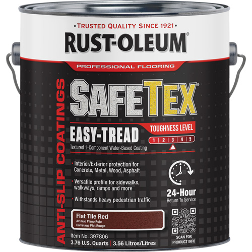 Rev&ecirc;tement d'acrylique SafeTex Easy-Tread, 1 gal., &agrave; l'eau, Plat/Textur&eacute;, Rouge Waymarc Industries Inc