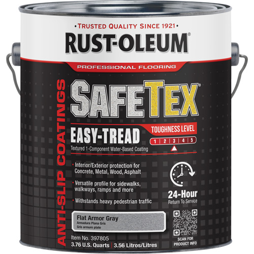 Rev&ecirc;tement d'acrylique SafeTex Easy-Tread, 1 gal., &agrave; l'eau, Plat/Textur&eacute;, Gris Waymarc Industries Inc