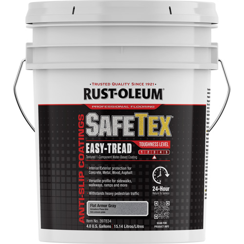 Rev&ecirc;tement d'acrylique SafeTex Easy-Tread, 4 gal., &agrave; l'eau, Plat/Textur&eacute;, Gris Waymarc Industries Inc