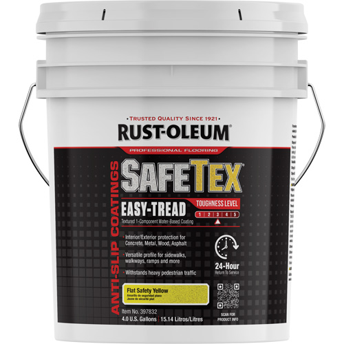 Rev&ecirc;tement d'acrylique SafeTex Easy-Tread, 4 gal., &agrave; l'eau, Plat/Textur&eacute;, Jaune Waymarc Industries Inc