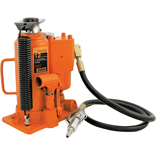 370A Bottle Jack, 12 tons, Air Hydraulic, 19-1/2" Raised Height Waymarc Industries Inc