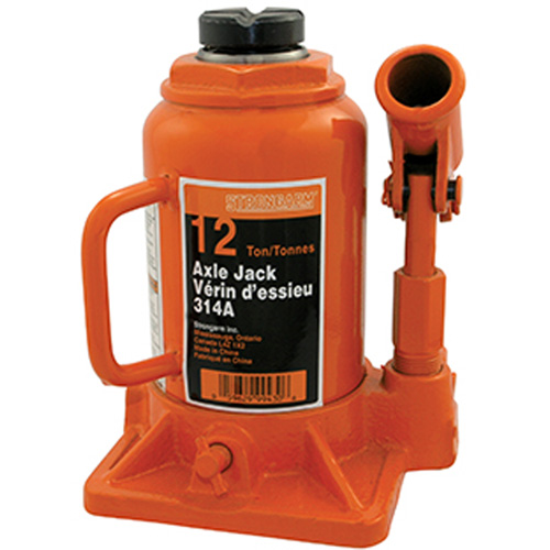 314A Bottle Jack, 12 tons, Manual Hydraulic, 13" Raised Height Waymarc Industries Inc