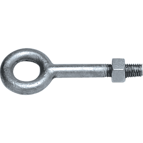 Eye Bolts, 3/8" Dia., 4-1/2" L, Galvanized, 1200 lbs. (0.6 tons) Capacity Waymarc Industries Inc
