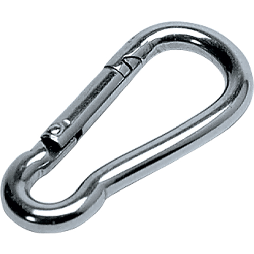 Stainless Steel Snap Hook, 200 lbs. (0.1 tons) Working Load Limit, 1/8" Size, 1/4" Eye Waymarc Industries Inc