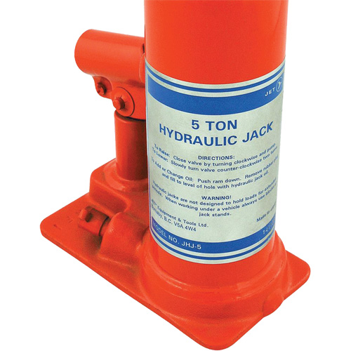 JHJ-5 Super Heavy-Duty Bottle Jack, 5 Ton(s), 15-3/8" Raised Height Waymarc Industries Inc