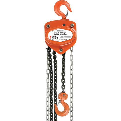 Chain Hoist, 10' Lift, 1000 lbs. Capacity, Alloy Steel Chain Waymarc Industries Inc