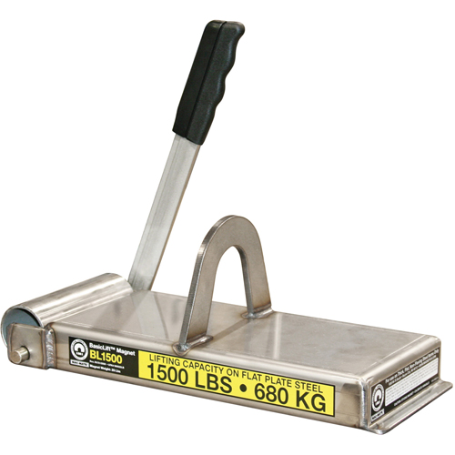 Basiclift Magnets, 1500 lbs. (0.75 tons) Holding Cap., 14-1/2" L x 5-5/8" W x 5-1/2" H Waymarc Industries Inc