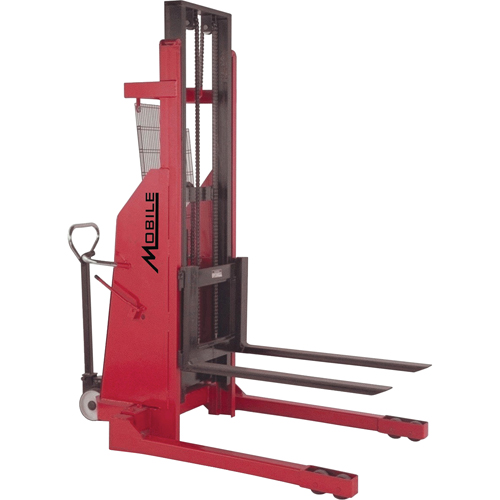Hydraulic Stacker, Electric Operated, 1500 lbs. Capacity, 96" Max Lift Waymarc Industries Inc