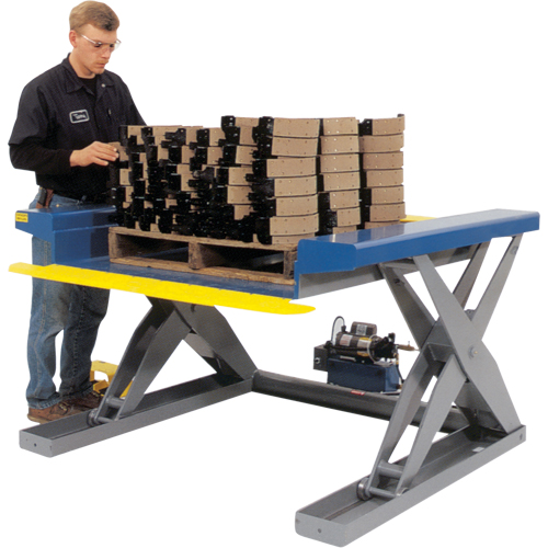 Tables &eacute;l&eacute;vatrices hydrauliques pr&egrave;s du sol, Acier, Capacit&eacute; de 2000 lb Waymarc Industries Inc