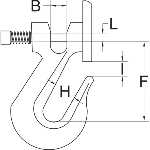 Clevis Grab Hook with Latch - Grade 70 Waymarc Industries Inc