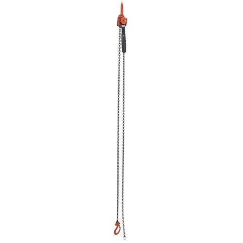 Mini Lever Hoist, 10' Lift, 1000 lbs. (0.5 tons) Capacity, Steel Chain Waymarc Industries Inc