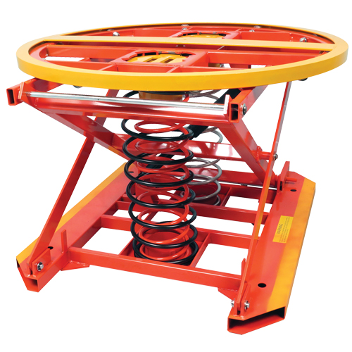 Spring Operated Pallet Positioner and Leveler, 43-1/2" L x 43-1/2" W, 4500 lbs. Cap. Waymarc Industries Inc