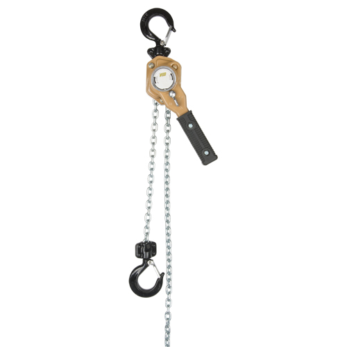 Heavy Duty Gold Series Lever Chain Hoist, 10' Lift, 500 lbs. (0.25 tons) Capacity, Alloy Steel Chain Waymarc Industries Inc