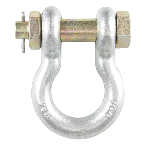 Bolt Type Anchor Shackle, 1/4", Bolt Type, Hot Dip Galvanized Waymarc Industries Inc
