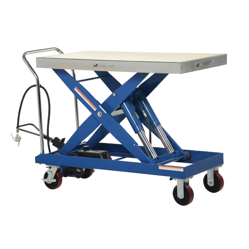 Pneumatic Hydraulic Scissor Lift Table, Steel, 47-1/2" L x 24" W, 2000 lbs. Cap. Waymarc Industries Inc
