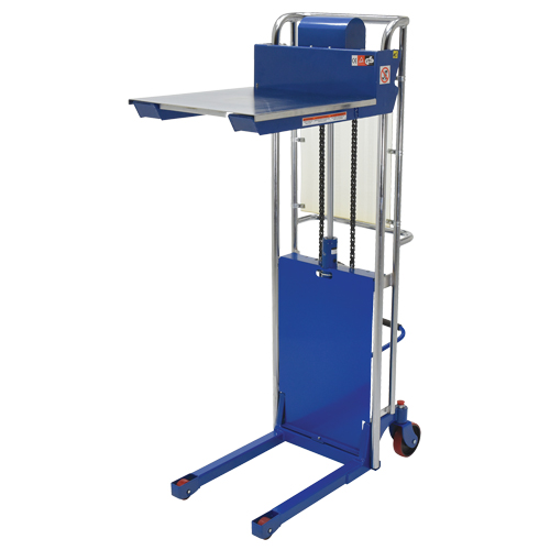 Hefti-Lift Load Stacker, Foot Pump Operated, 880 lbs. Capacity, 59" Max Lift Waymarc Industries Inc